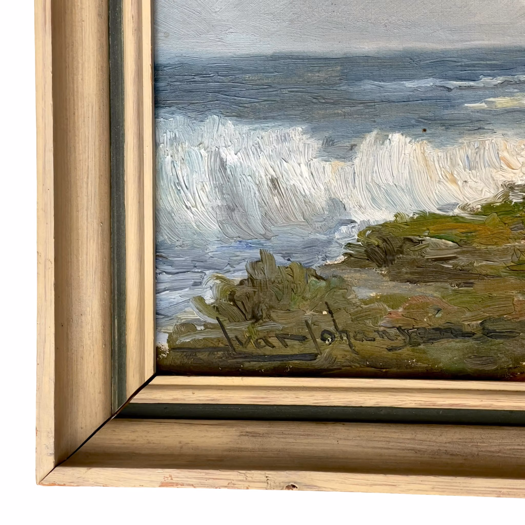 Ivar Johansson (1897–1957) – Ölgemälde auf Leinwand – Küstenlandschaft