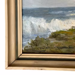 Ivar Johansson (1897-1957) - Oljemaleri på lerret - Kystlandskap