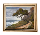 Ivar Johansson (1897–1957) – Ölgemälde auf Leinwand – Küstenlandschaft