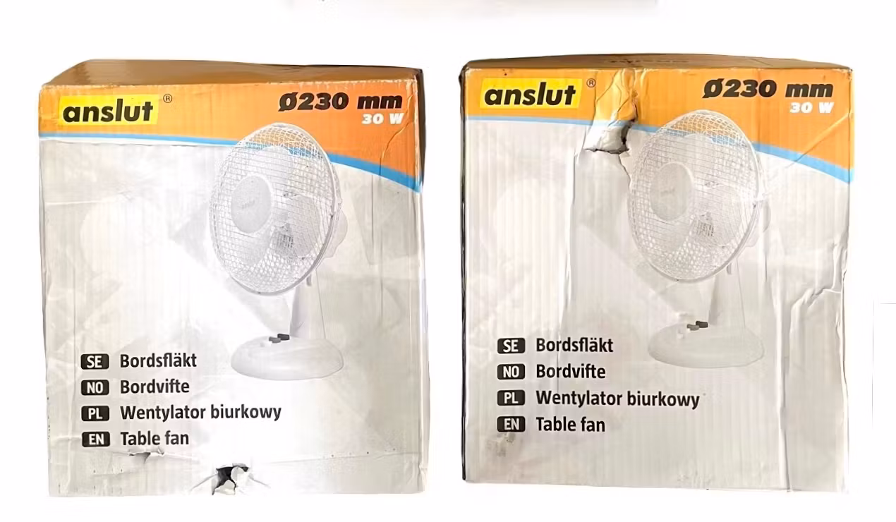 2 ventilatori da tavolo - Spina 230 mm, 30 W