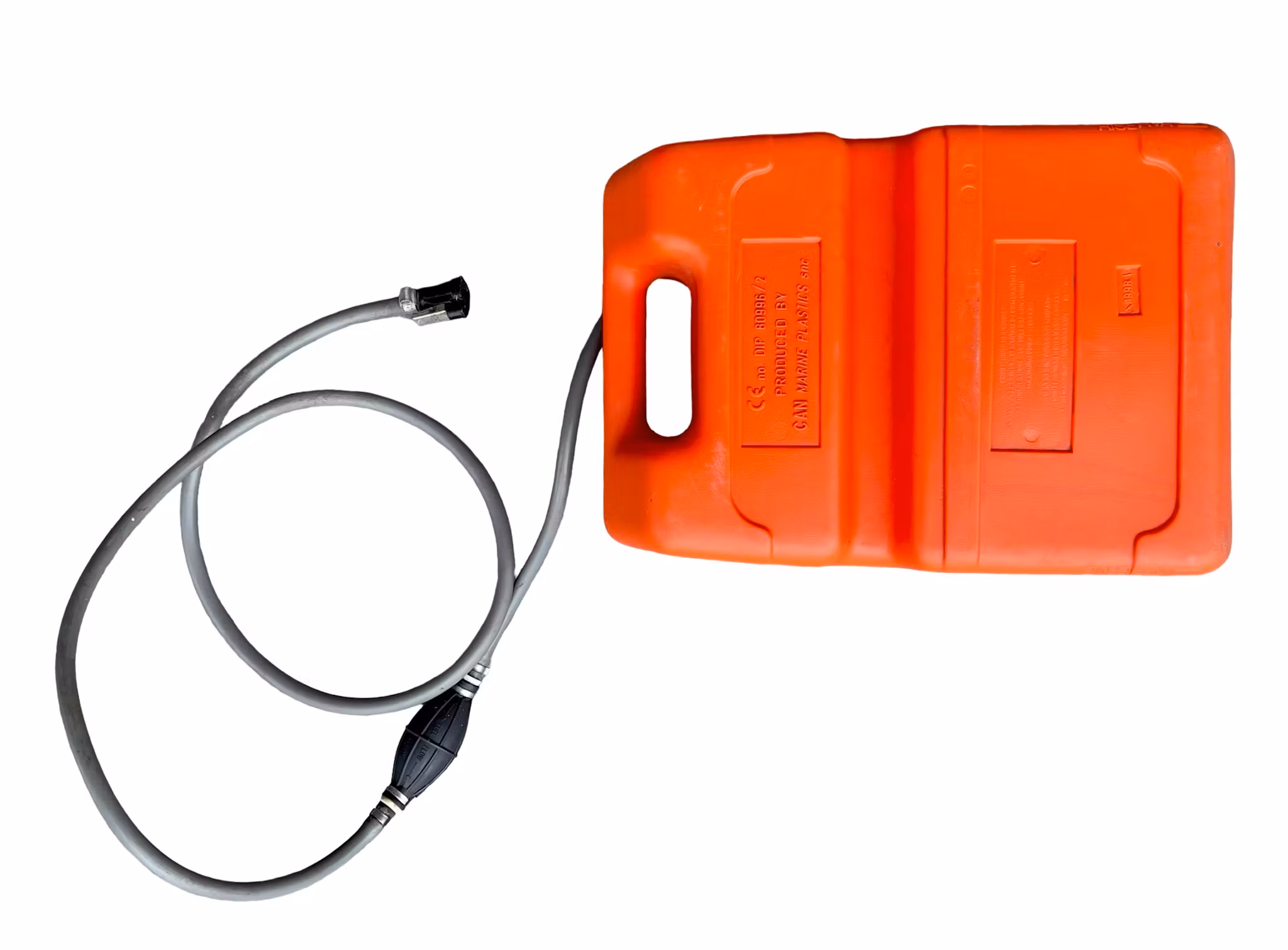 Bärbar bränsletank 12 liter - Biltema / Can Marine Plastics - Bränsleslang och primerpump