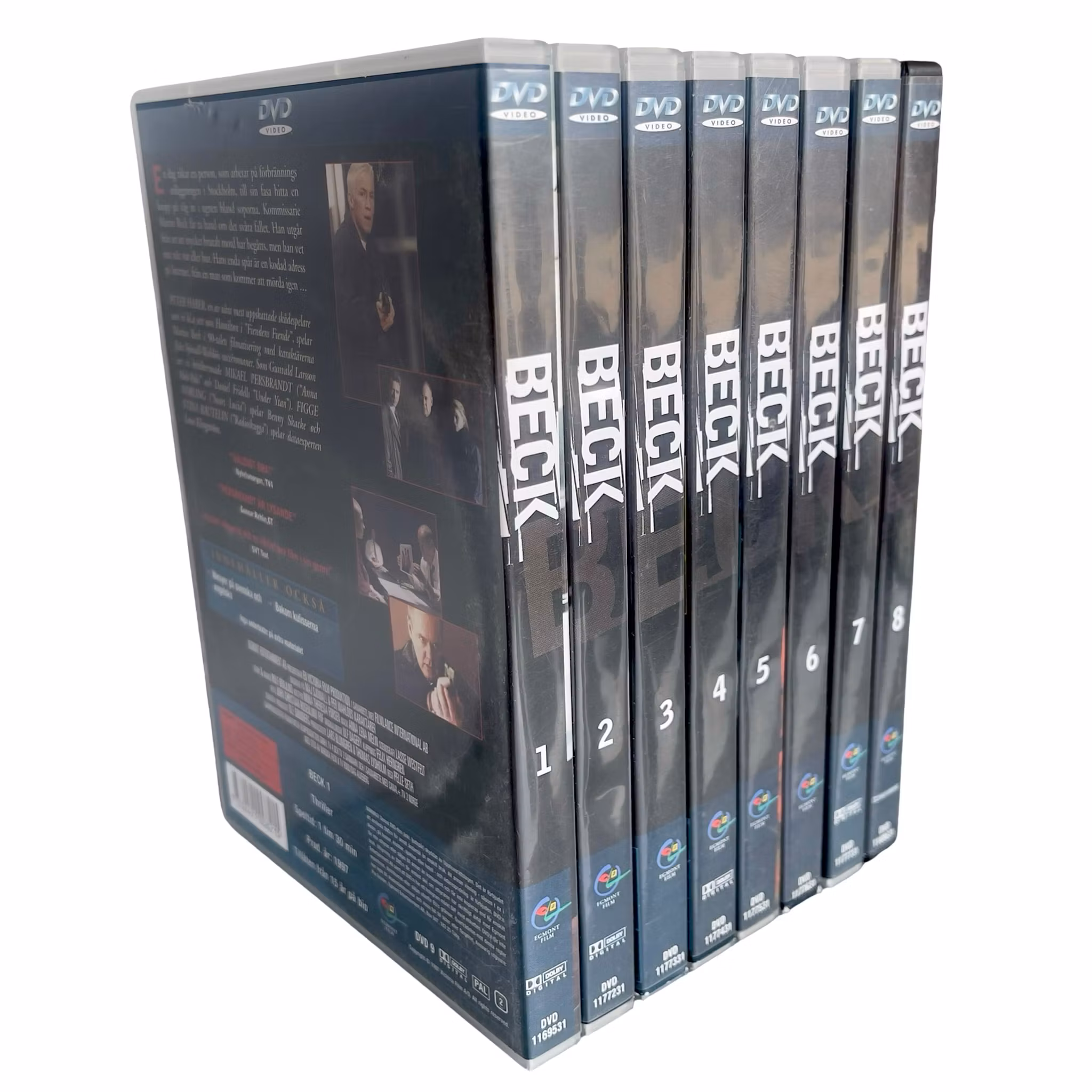 Beck DVD samling - 8 filmer med Peter Haber & Mikael Persbrandt - Svensk kriminal klassiker