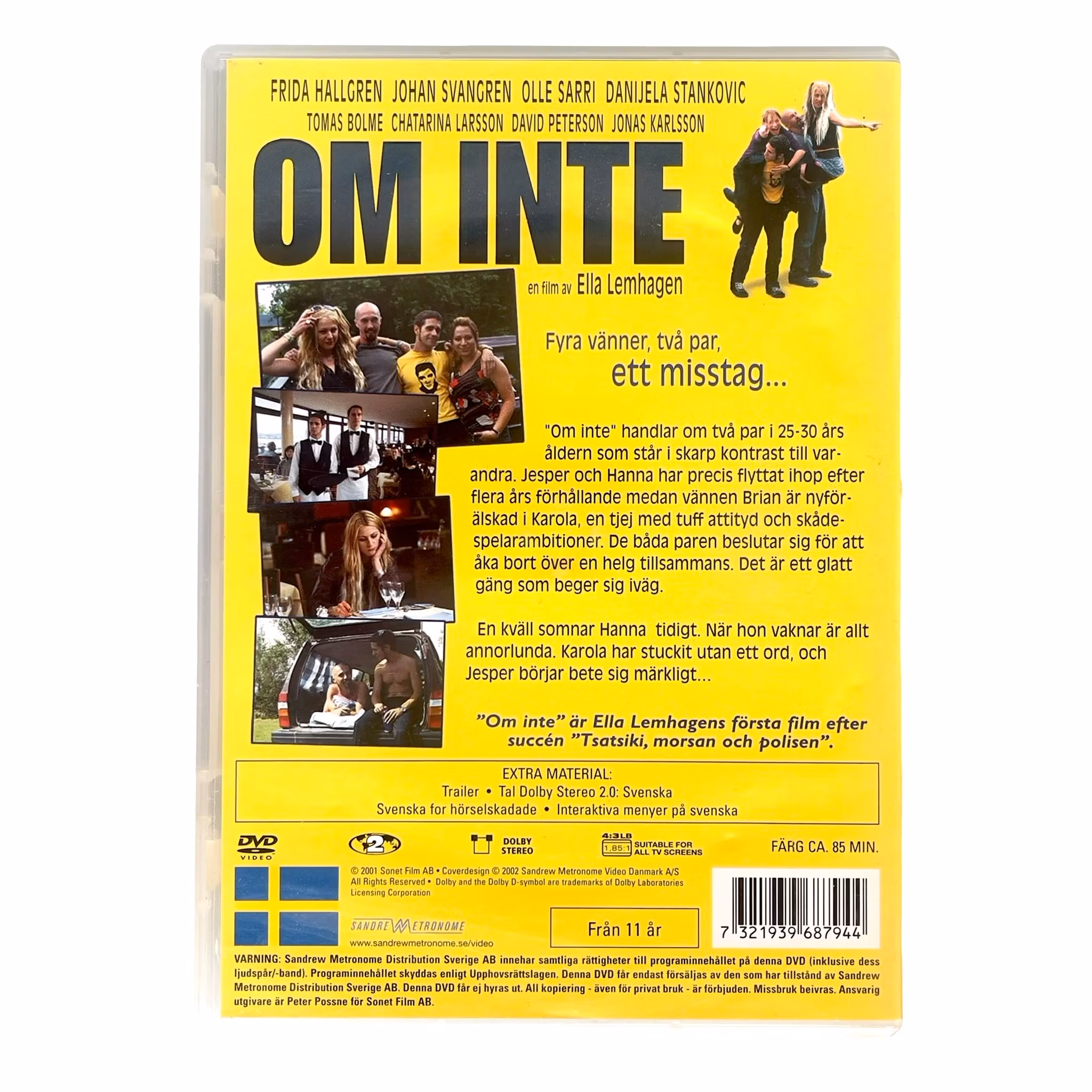 Om Inte - DVD 2001 - Svensk drama komedi av Ella Lemhagen