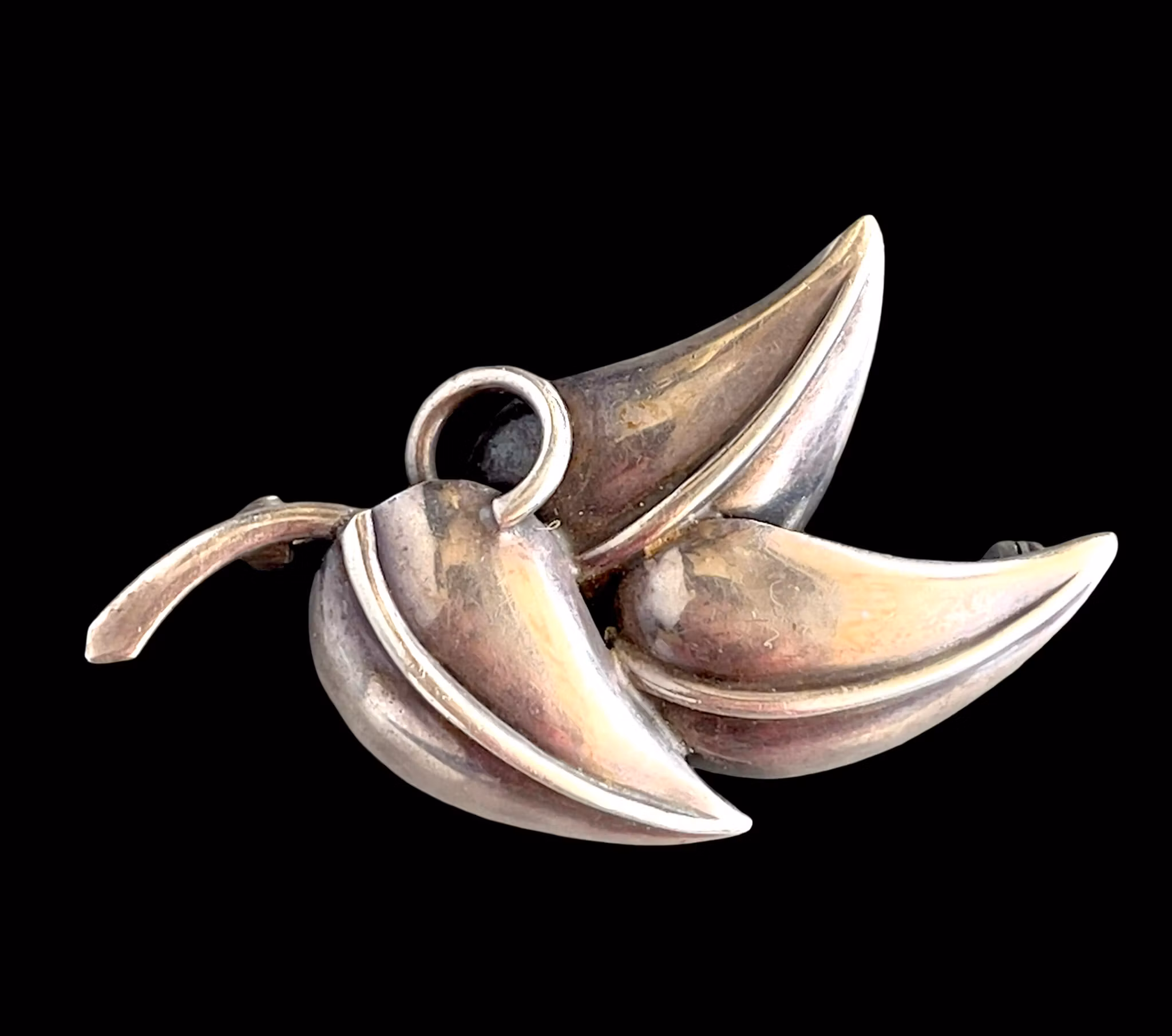 Vintage brosch i sterling silver - DGH Dansk Guldsmede Håndværk - Modernist
