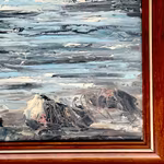 Oluf S. Randbøl (1921-1991) - Oljemålning på duk - Ved Hammeren, Bornholm