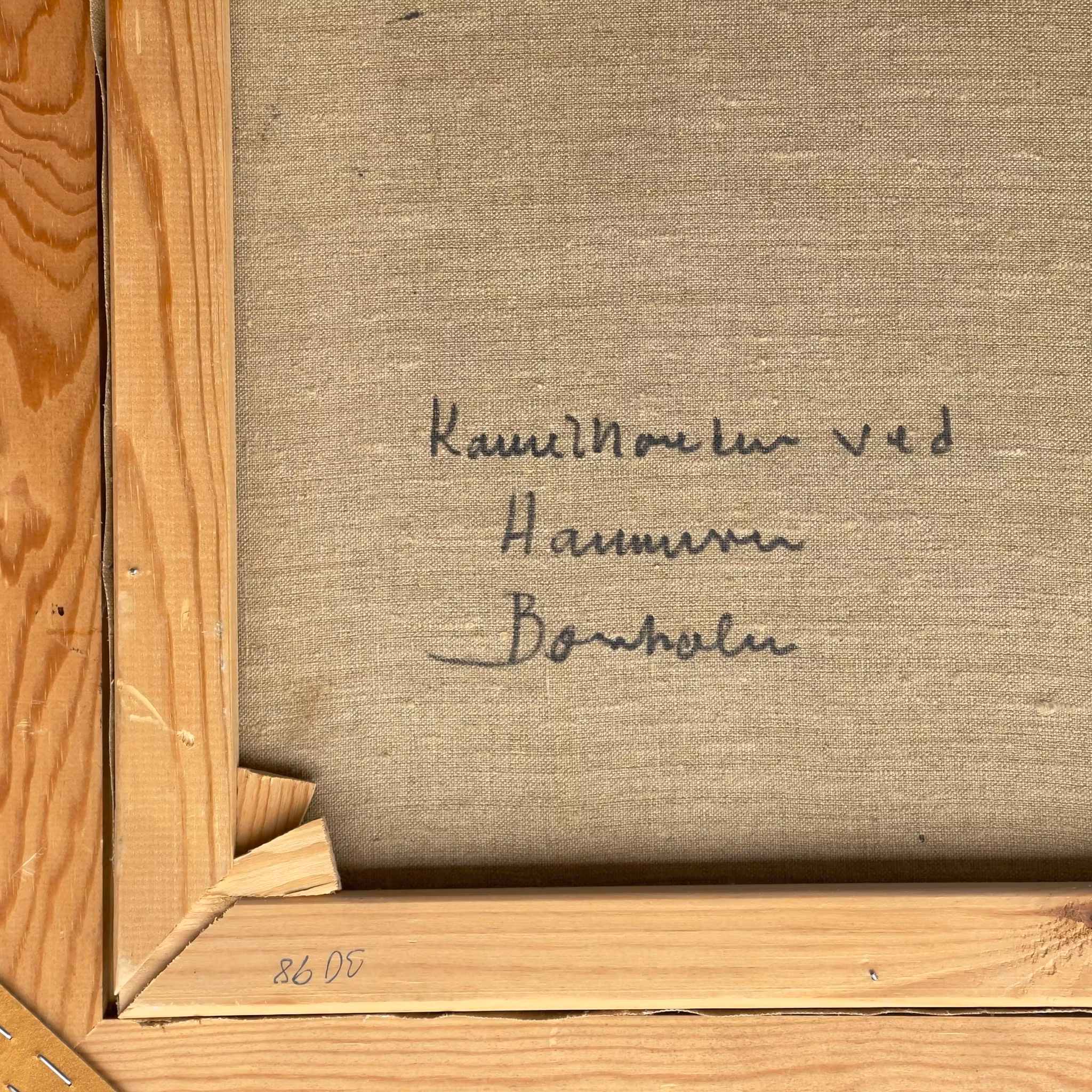 Oluf S. Randbøl (1921-1991) - Oljemålning på duk - Ved Hammeren, Bornholm
