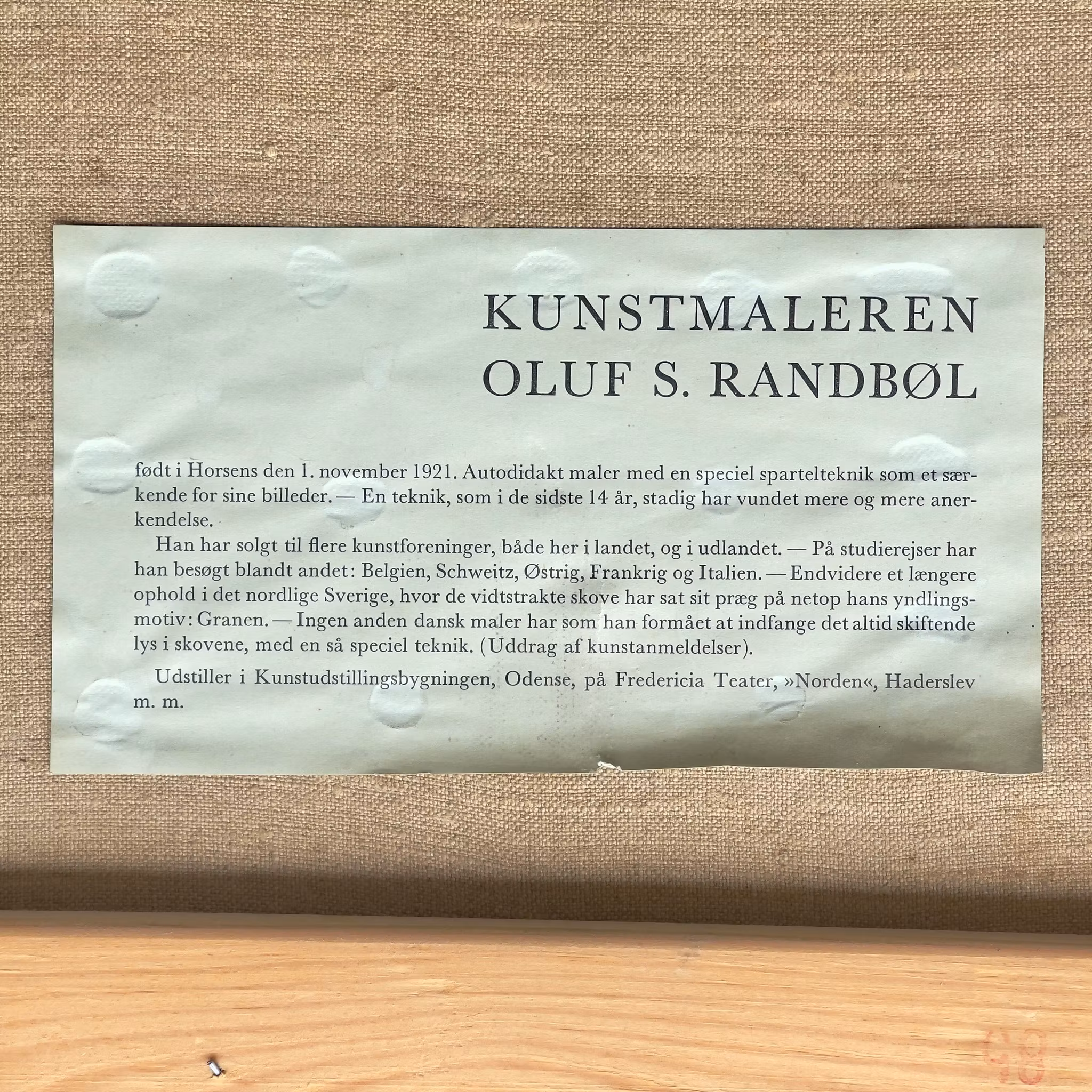 Oluf S. Randbøl (1921-1991) - Oljemålning på duk - Ved Hammeren, Bornholm