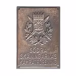 Södra Skåningarnas Kamratförening - Minnesplakett/Medalj i originaletui (1956)