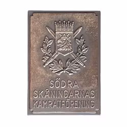 Asociación de Camaradas del Pueblo del Sur de Skåne - Placa/Medalla conmemorativa en su estuche original (1956)