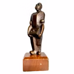 Axel Olsson (1919-2001) - Brons skulptur på träsockel - Signerad