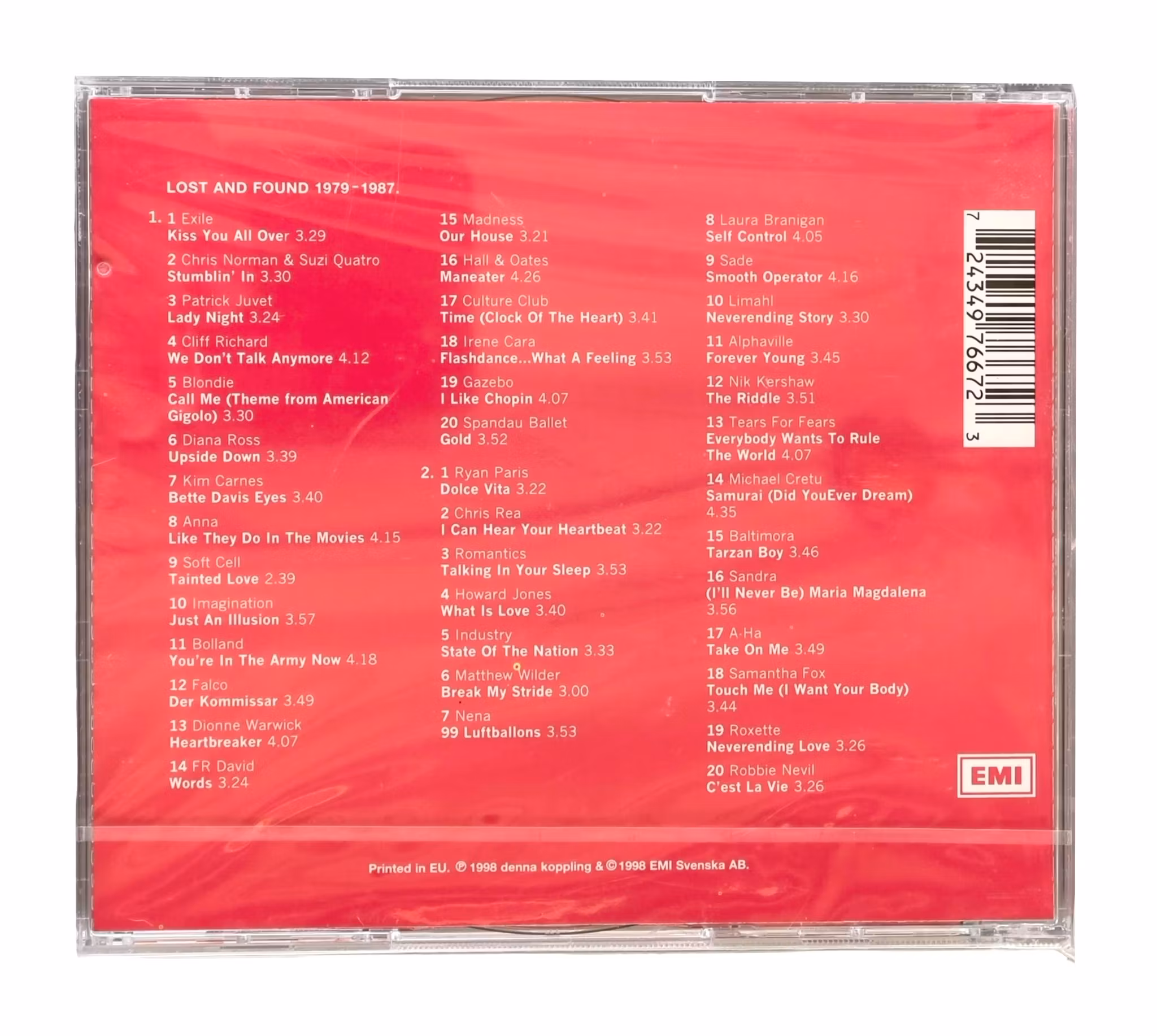 Lost and Found - Inplastad  2 CD - 80-talets största poplåtar - EMI 1998