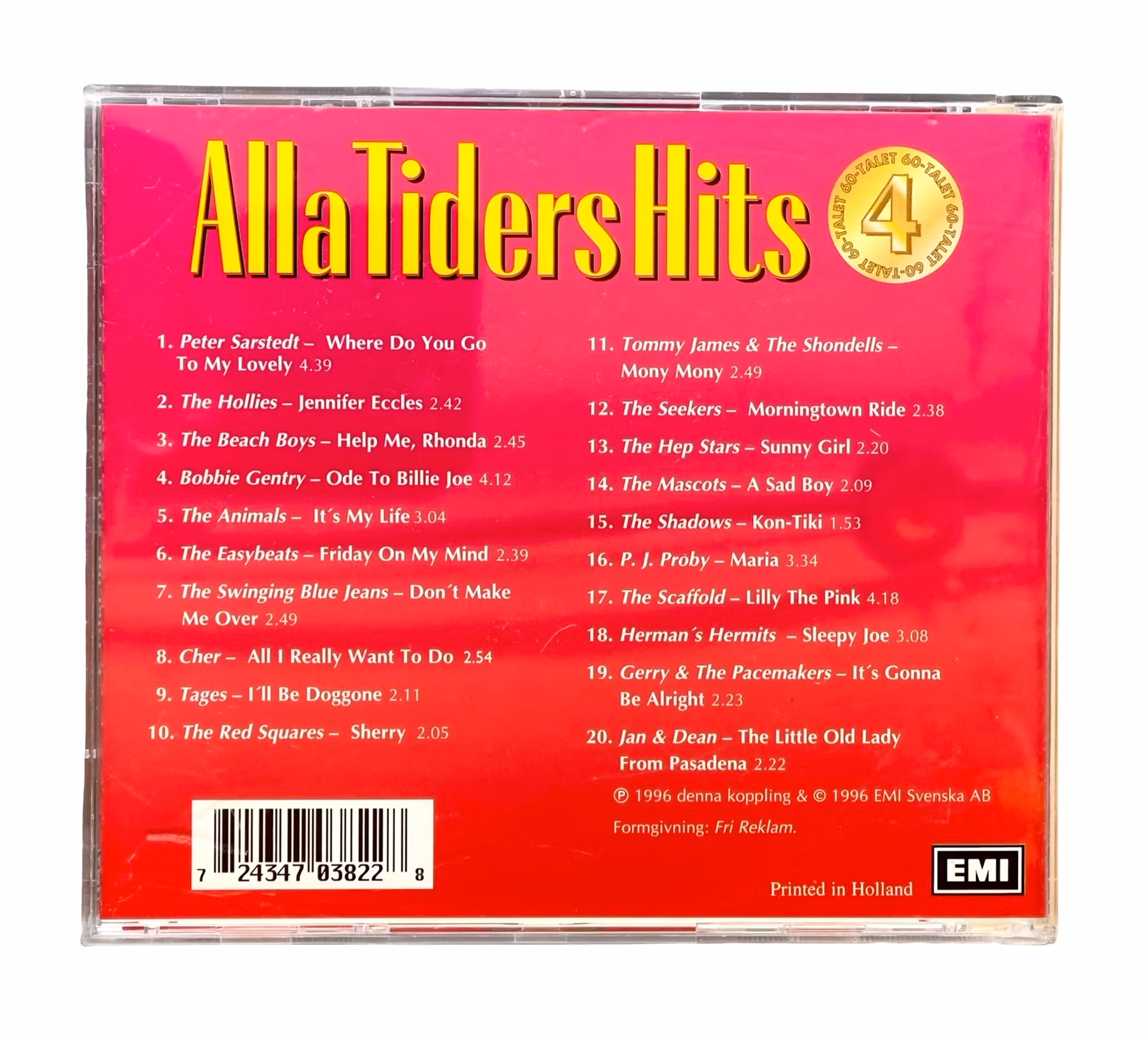 Alla Tiders Hits 4 - Original versionerna (CD) - 20 Topplåtar från 60-talet