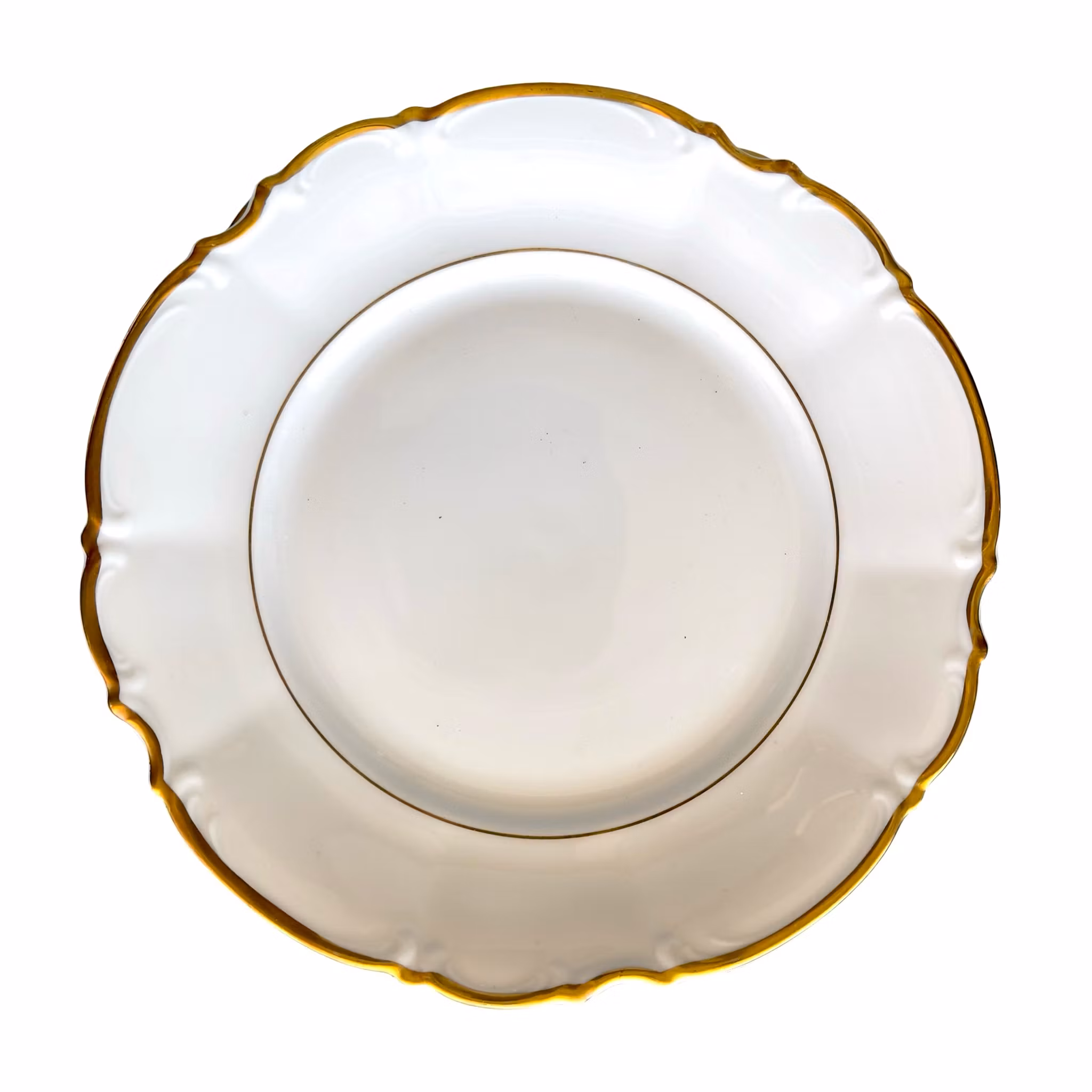 6 st Hutschenreuther Selb Bavaria - Assietter med guldkant - Ø 17 cm