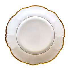 6 st Hutschenreuther Selb Bavaria - Assietter med guldkant - Ø 17 cm