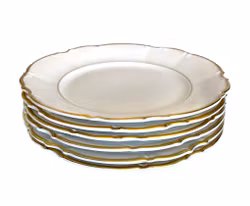 6 st Hutschenreuther Selb Bavaria - Assietter med guldkant - Ø 17 cm