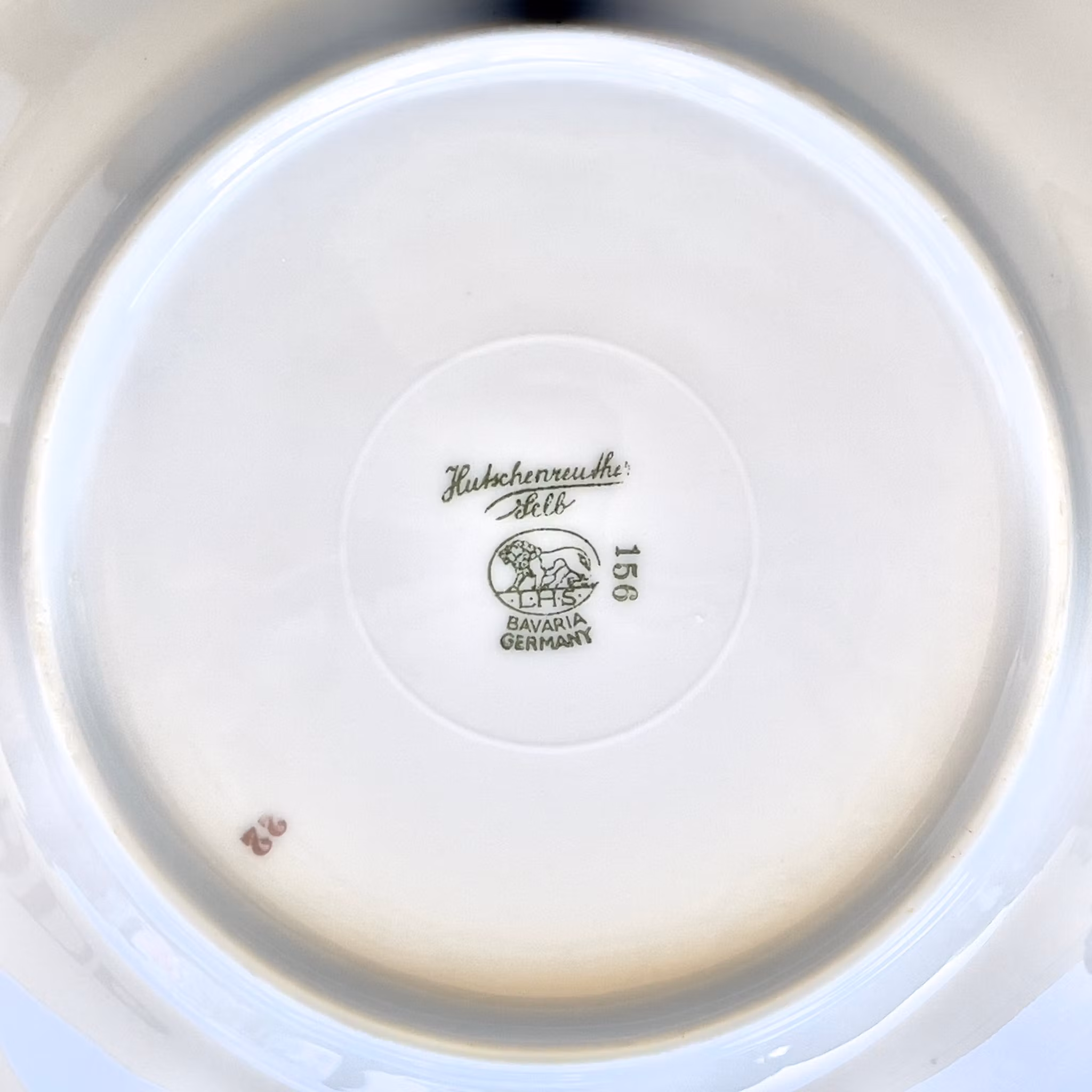 6 st Hutschenreuther Selb Bavaria - Assietter med guldkant - Ø 17 cm