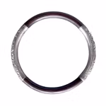 Antik kinesisk armring i stämplat silver och bambu - Lyckotecken & handgraverad dekor