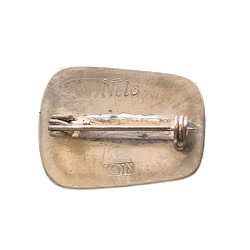 Vintage brosje i tinn - Liljekonvall - Rune Tennesmed for Nilo Tenn
