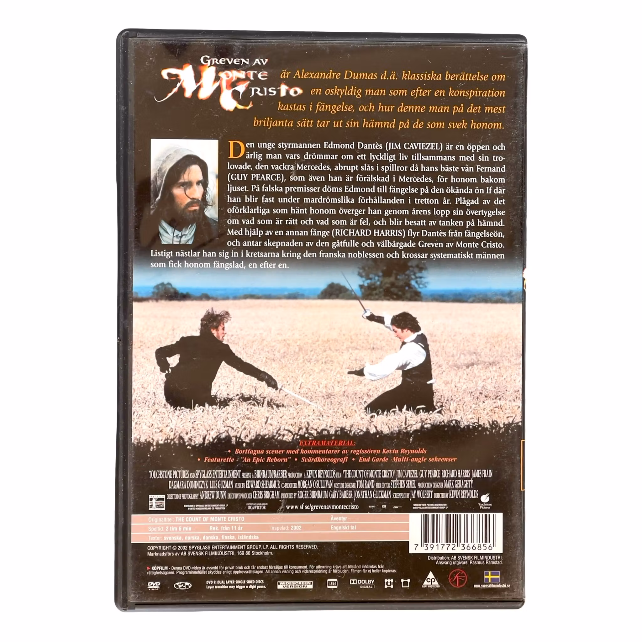 Greven av Monte Cristo (2002) - DVD - Jim Caviezel - Alexandre Dumas klassiker