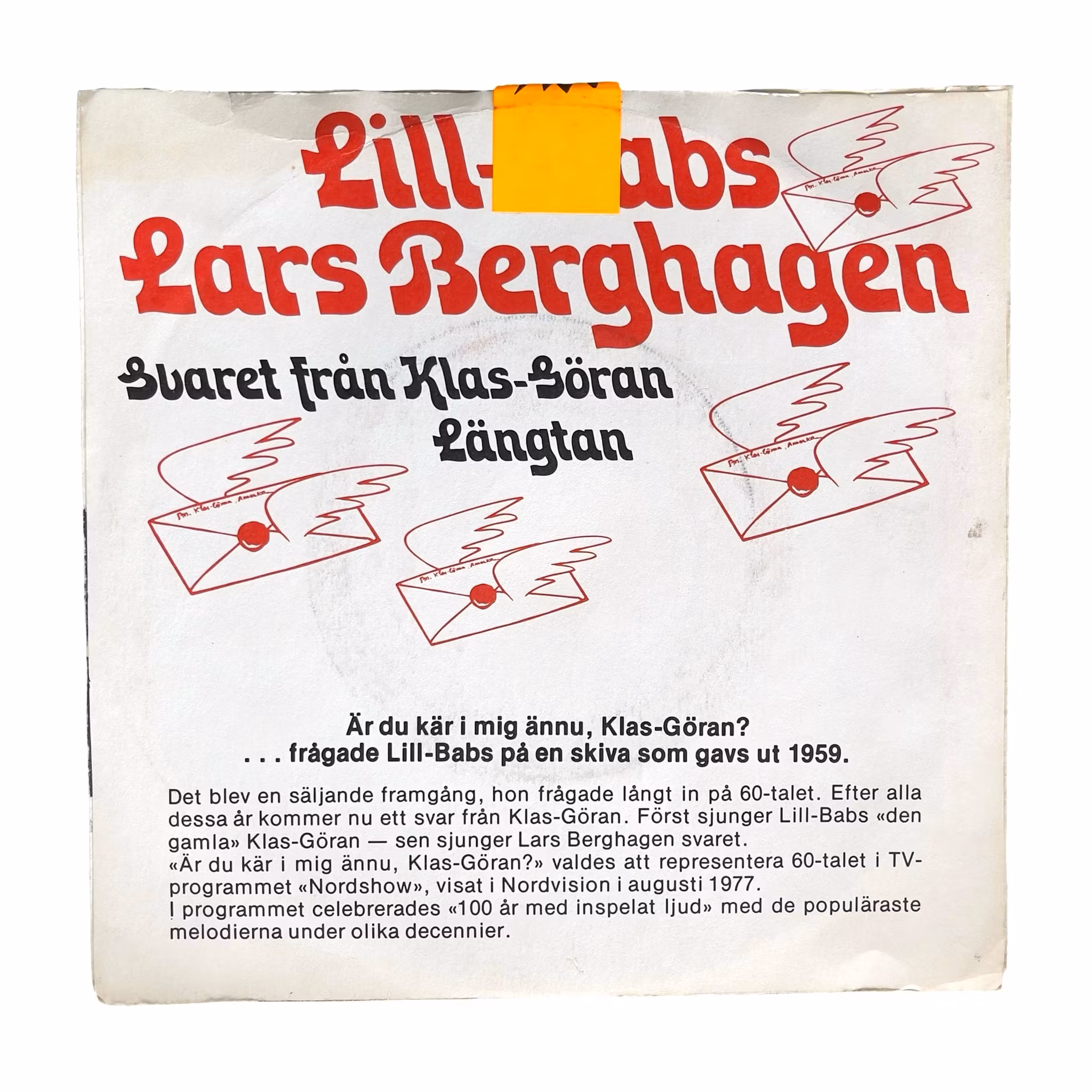 Lill Babs & Lars Berghagen - Svaret från Klas Göran / Längtan - Vinylsingel