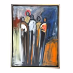 Hugo - Abstrakt figurkomposition - Modern oljemålning - Signerad