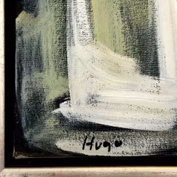 Hugo - Abstrakt figurkomposition - Modern oljemålning - Signerad