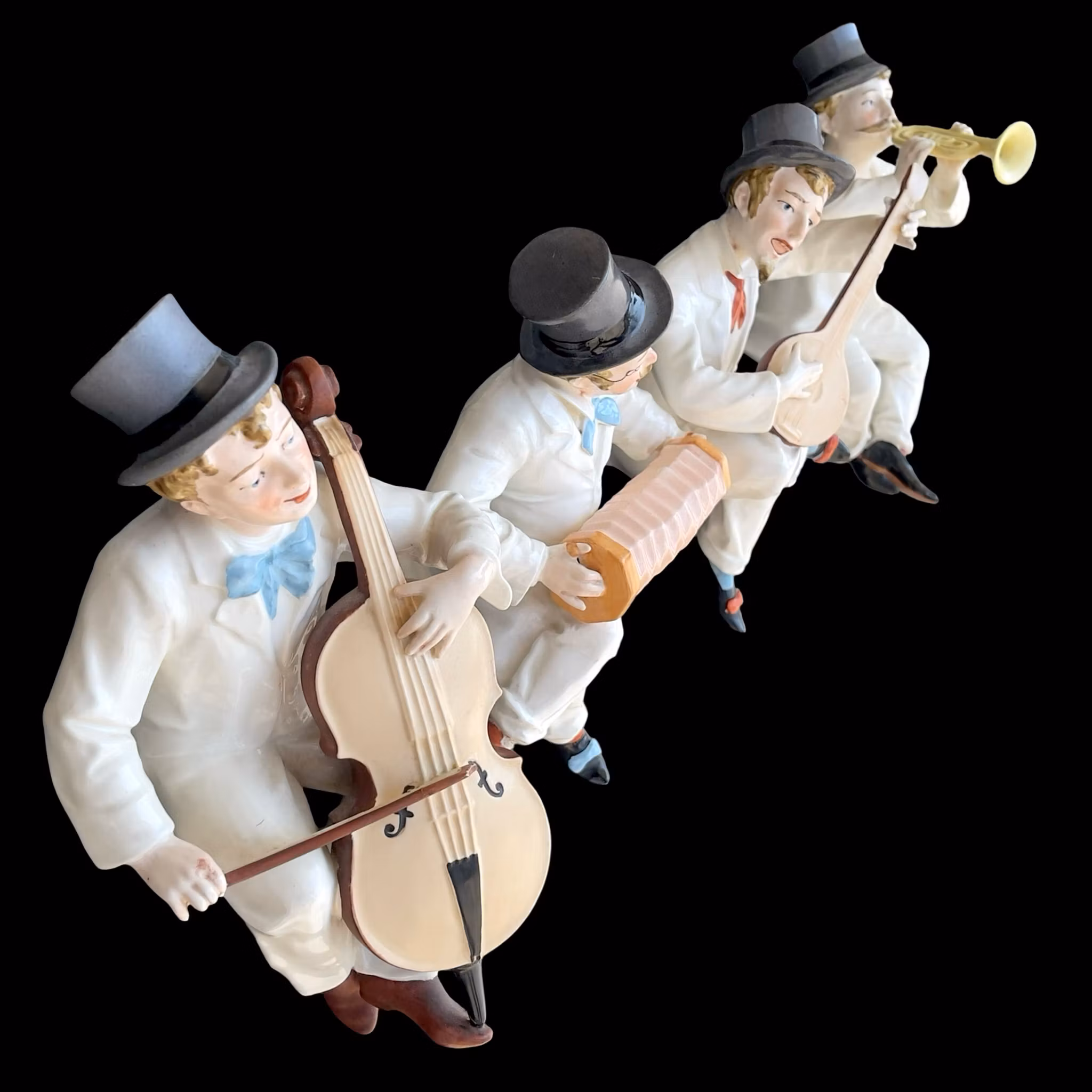 Antika Max Roesler (RMR) porslins figurer - Komplett orkester - 1918 Tyskland