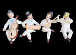 Antika Max Roesler (RMR) porslins figurer - Komplett orkester - 1918 Tyskland