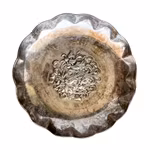 Vintage silver pläterat serverings fat på fötter - Lambidis - Grekland