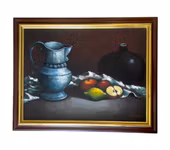 Ryszard Skupin (1930-2005) - Oljemålning på duk - Stilleben med frukt