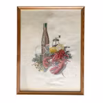 Vintage vackra handbroderade korsstygnstavlor - Mat & Vin och delikatesser