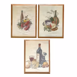 Vintage vakre håndbroderte korsstingsmønstre - Mat og vin og delikatesser