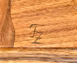 Intarsia / Marqueterie i forskellige træsorter - Håndlavet vægkunst - Signeret FZ