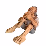 Handskuren Peruansk lergodsfigur - Flöjtspelare från Cusco, Peru - Folk Art