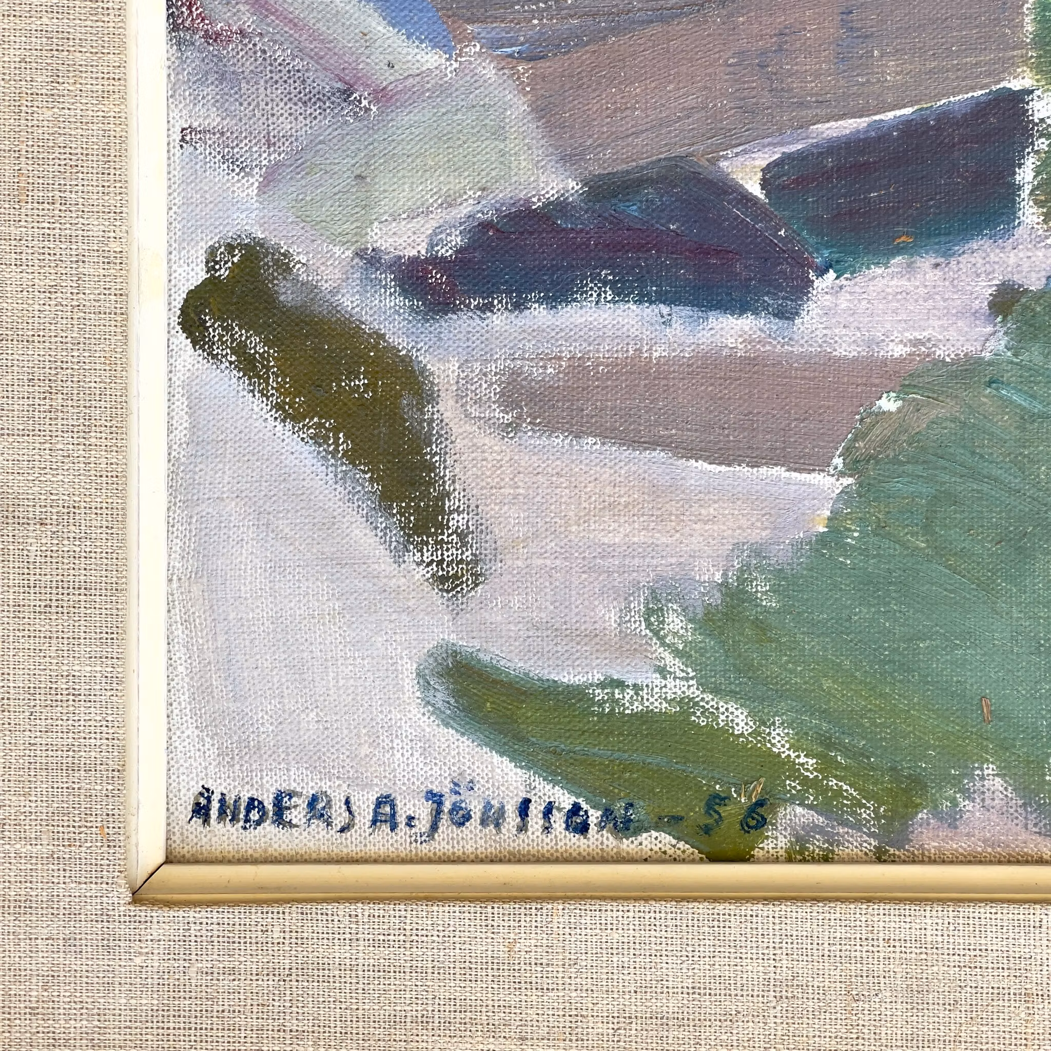 Anders A. Jönsson (1907-2002) - Oljemålning på duk - Bastioner