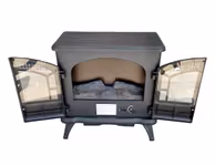 Elektrisk Dekorations kamin Heat-It 1800W - Klassisk Braskamin med Flamm effekt & Termostat
