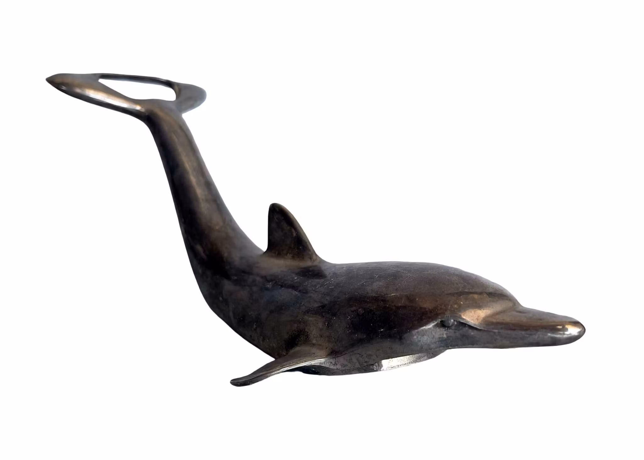 Flasköppnare i form av delfin - metall - retro/vintage