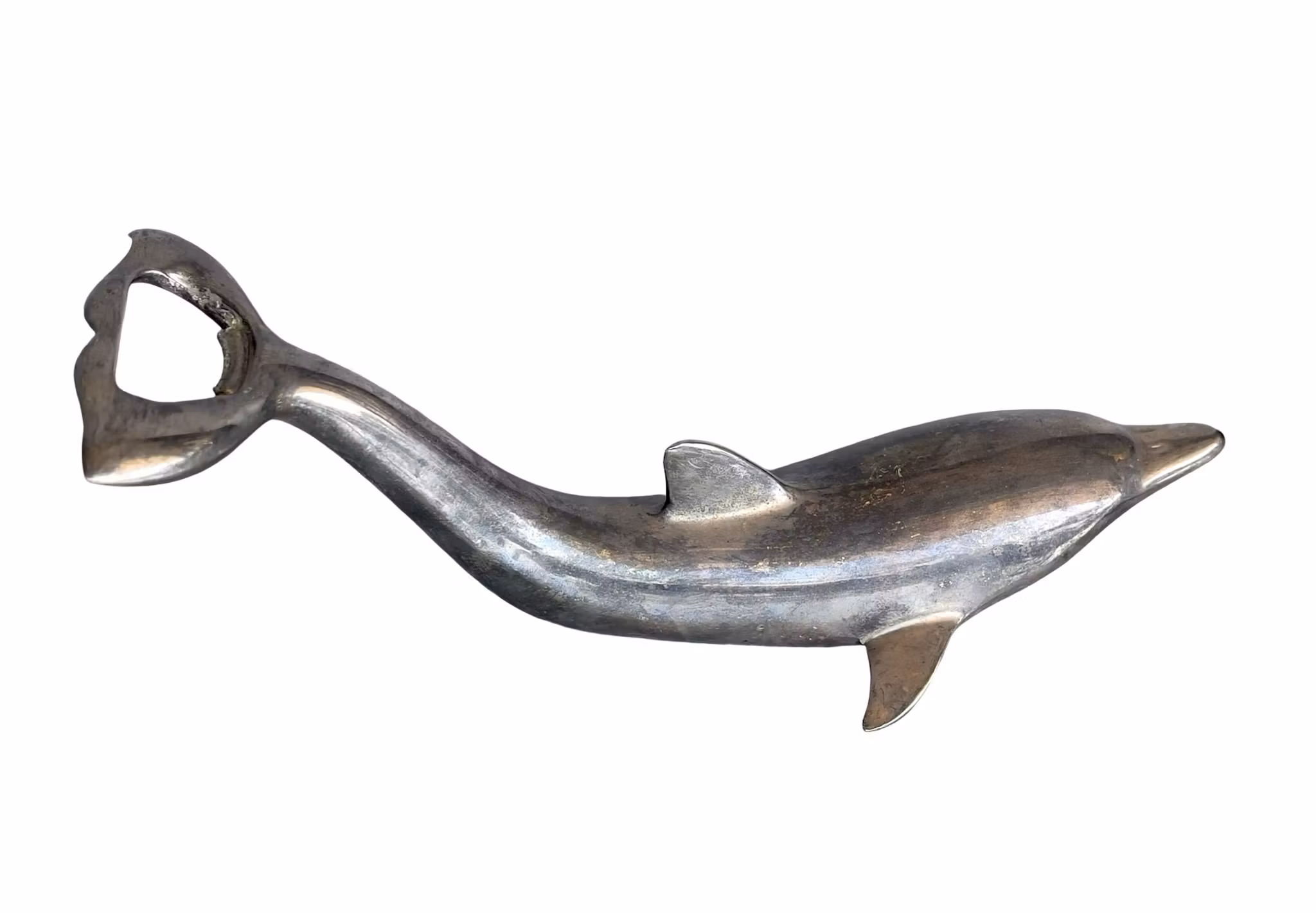 Flasköppnare i form av delfin - metall - retro/vintage