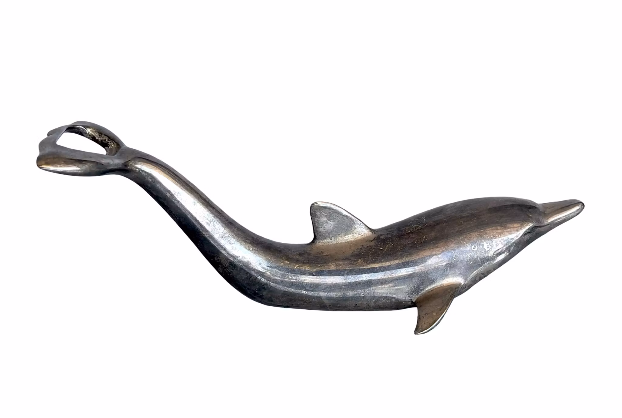 Flasköppnare i form av delfin - metall - retro/vintage