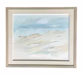 Carl Birger Strååt (Sverige 1914-2008) - Oljemålning på pannå - Strandlandskap & Samlad folkmassa