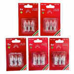 Lámparas Konstsmide 1051-030 para árbol de Navidad/candelabros, 55 V, 3 W, casquillo E10 - 5 paquetes sin abrir (15 lámparas)