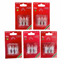 Konstsmide 1051-030 Juletræs-/lysestagelamper 55V 3W E10 - 5 uåbnede pakker (15 lamper)