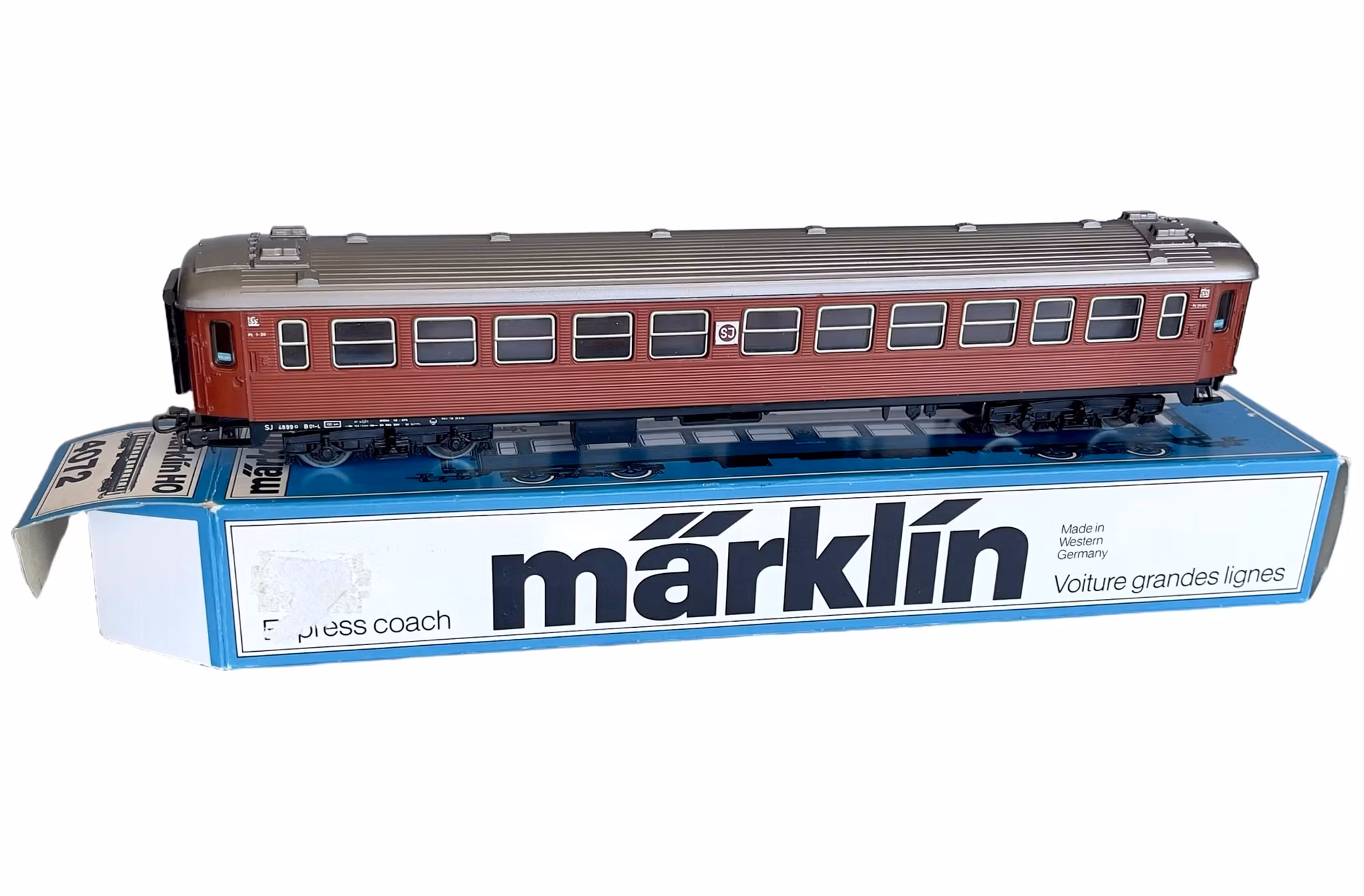MÄRKLIN H0 - SJ D Zug Wagen / Voiture de tourisme 4072 - Suède - boîte d'origine