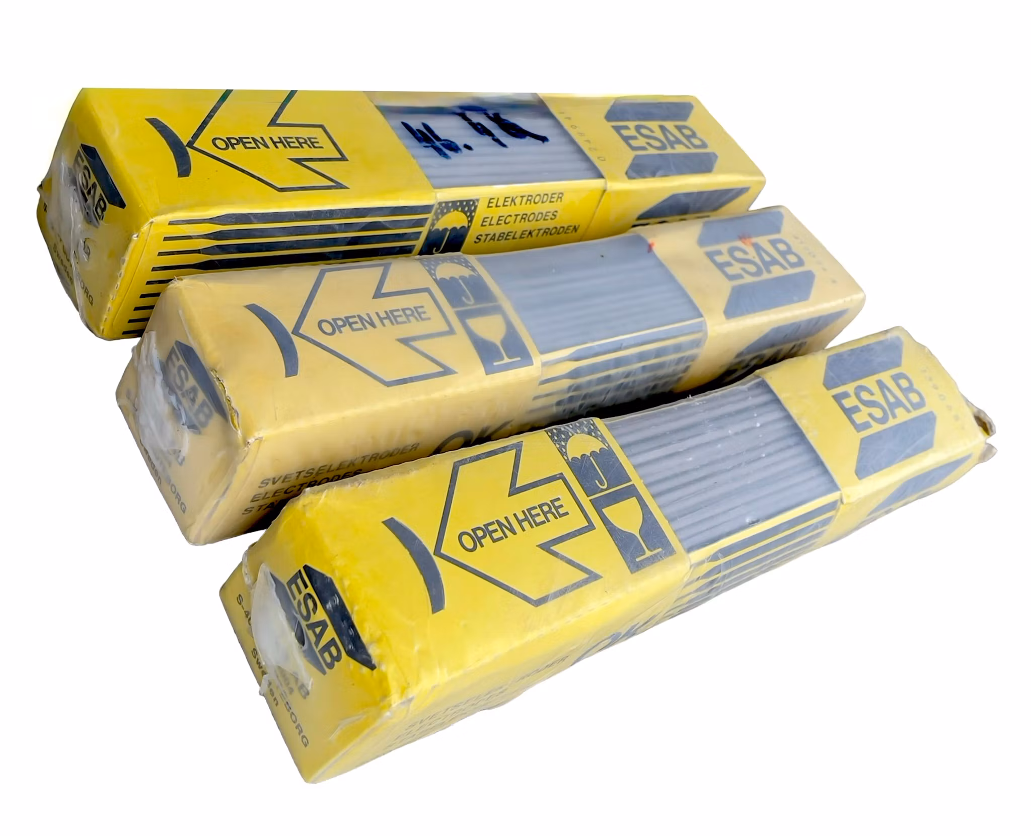 3 opakowania elektrod spawalniczych ESAB OK 46.00 2,5 × 350 mm - Szwecja - ok. 16,2 kg