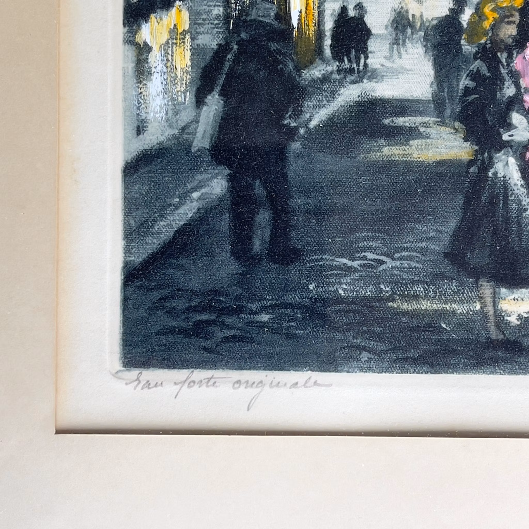 Le Bailly - Färglitografi, Paris gatumotiv - Signerad