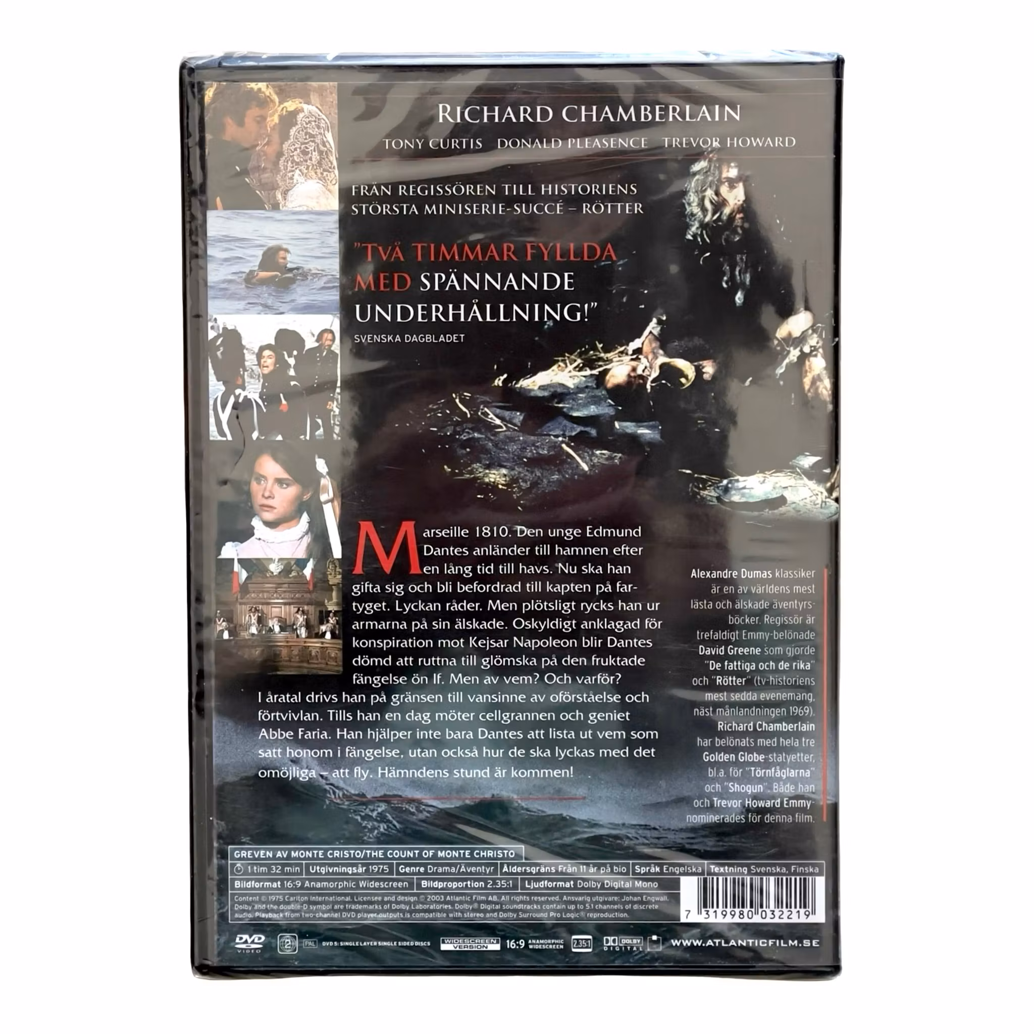 Greven av Monte Cristo - Richard Chamberlain - Inplastad DVD - Alexandre Dumas