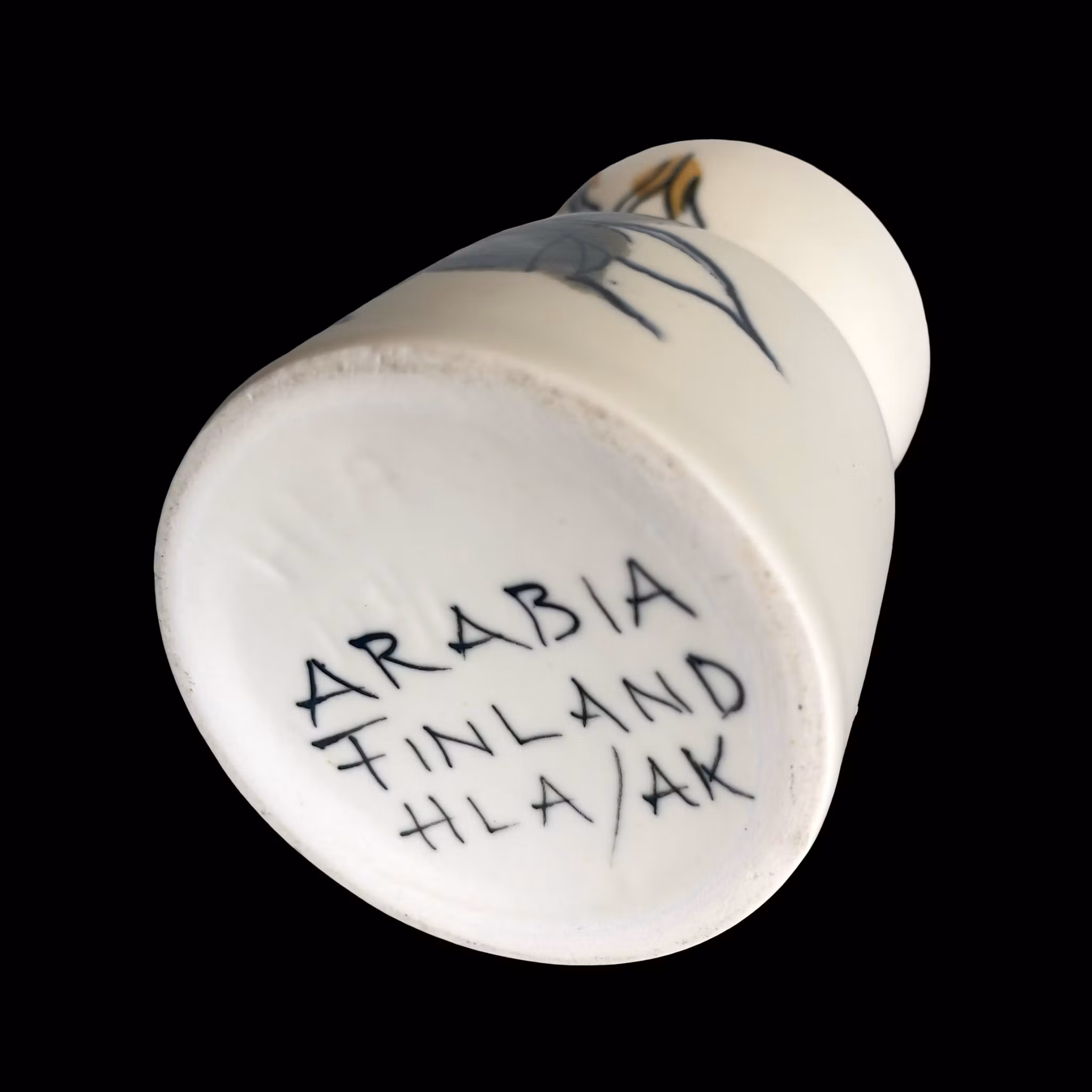 Hilkka Liisa Ahola (1920-2009) - Handmålad vas med rosor - Arabia, Finland