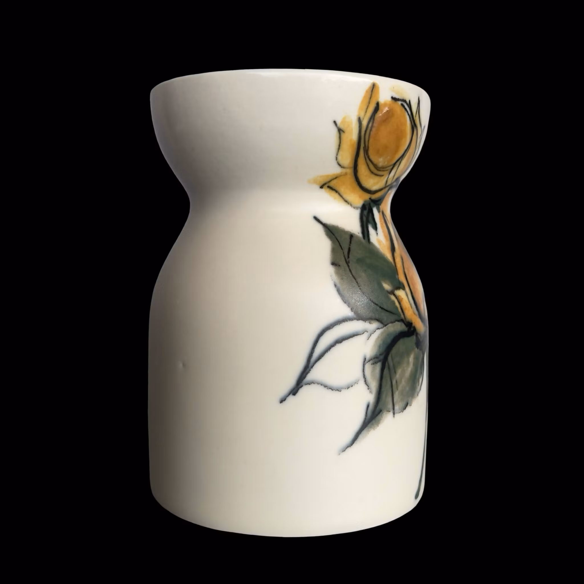 Hilkka Liisa Ahola (1920-2009) - Handmålad vas med rosor - Arabia, Finland