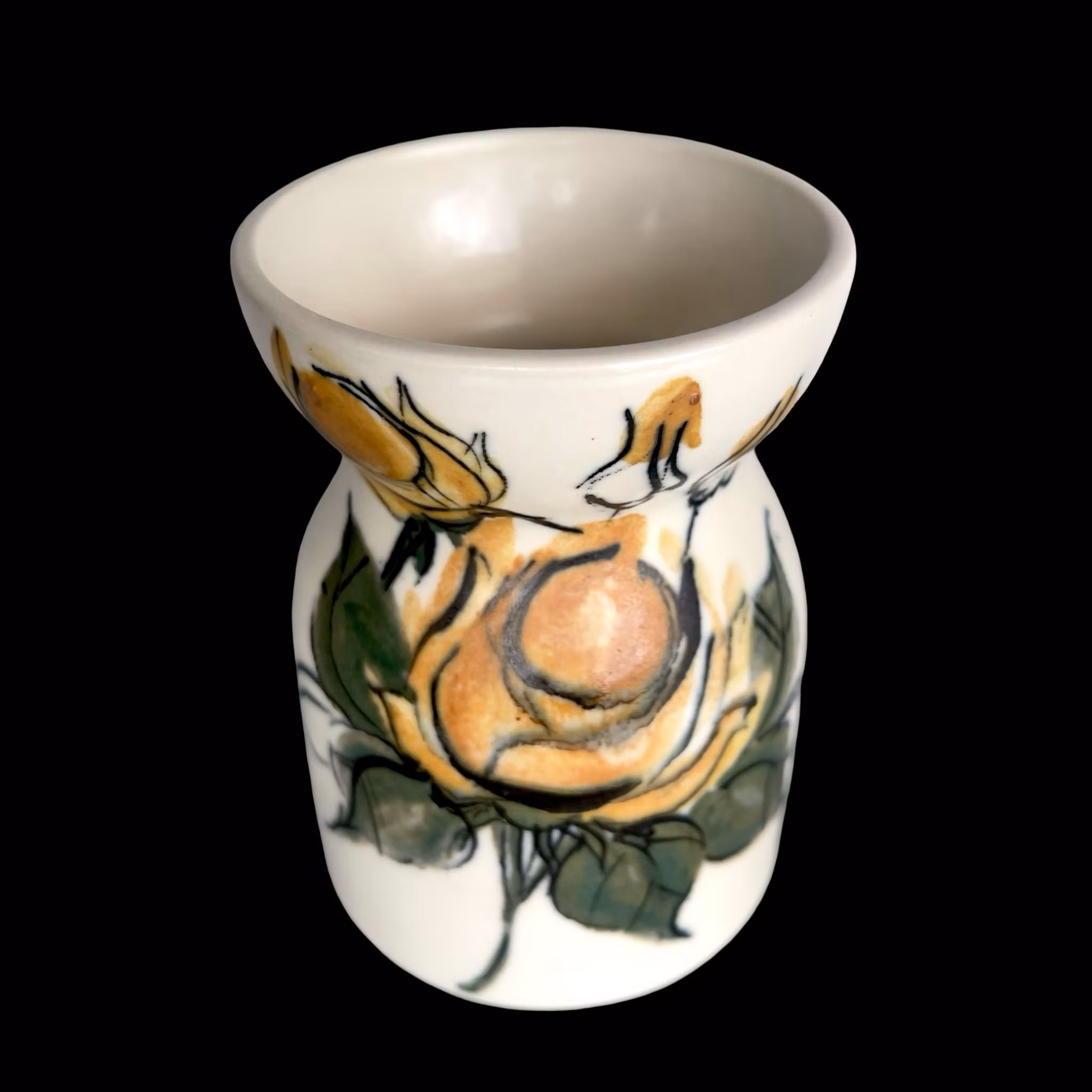 Hilkka Liisa Ahola (1920-2009) - Handmålad vas med rosor - Arabia, Finland