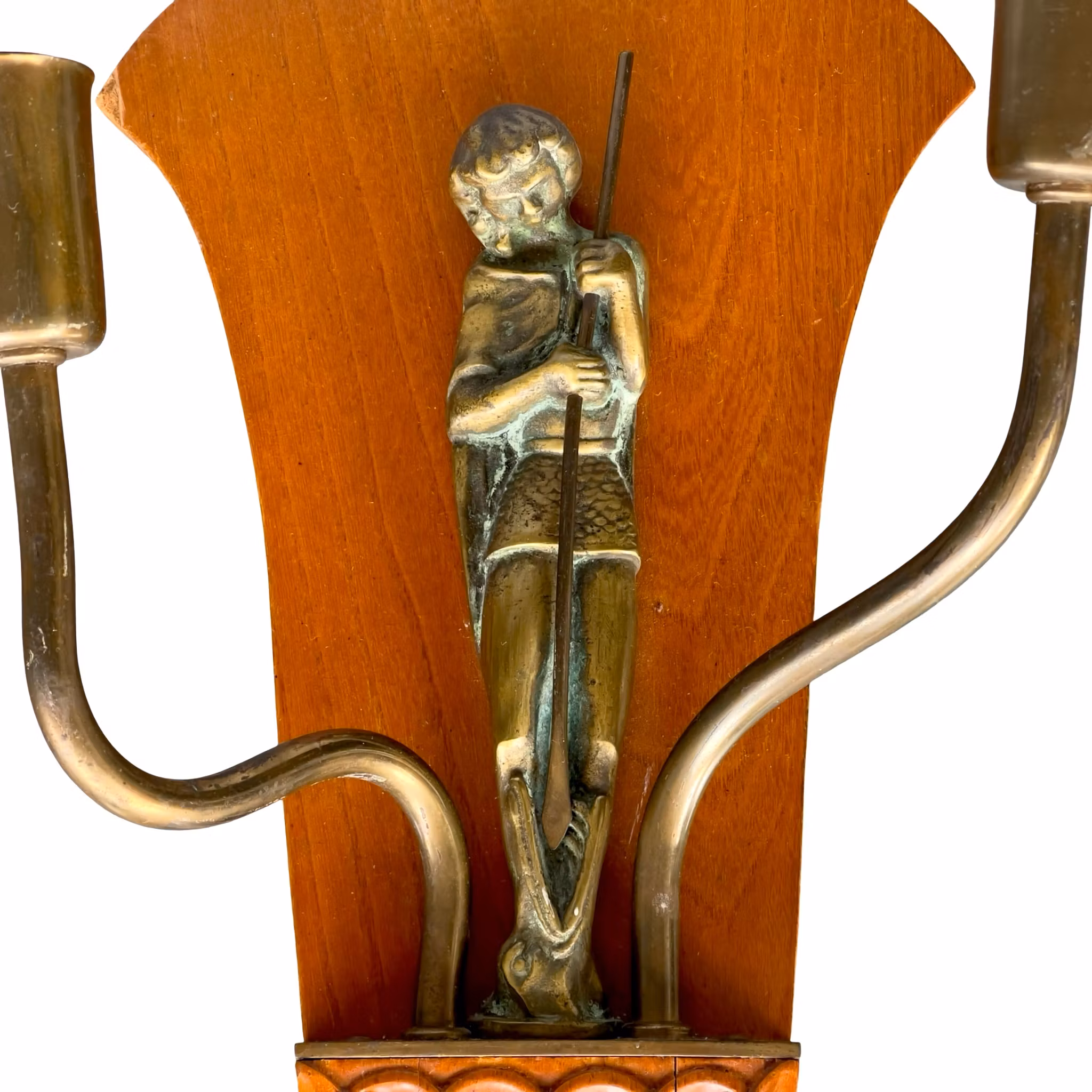 Vintage Ystad Metall - Par vägglampetter - Sankt Göran 1930/40-tal